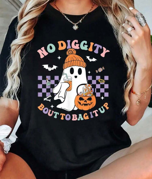 No Diggity Colorful Ghost Shirt